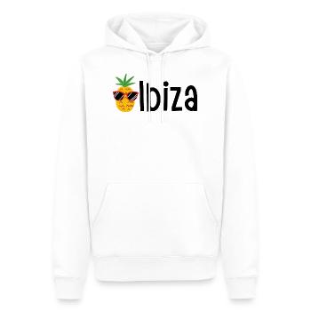 Ibiza - Männer Premium Bio Hoodie - Weiß - Vorne - Nico (187cm)