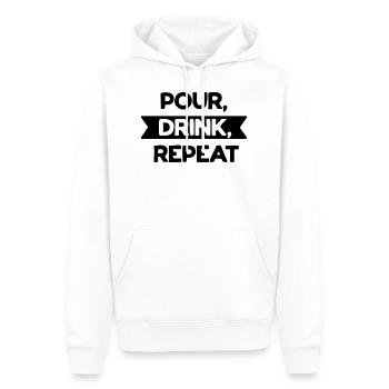 Gießen Sie Trinken wiederholen - Männer Premium Bio Hoodie - Weiß - Vorne - Nico (187cm)