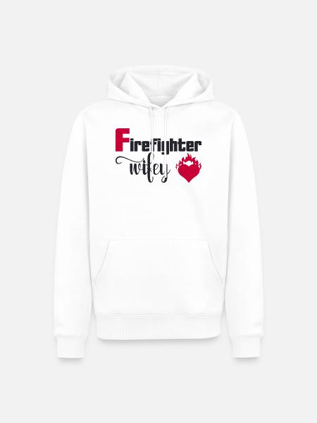 Firefighter wifey - Men’s Premium Organic Hoodie - white