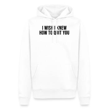 J’aimerais savoir comment te quitter citation de film - Sweat à capuche Premium bio Homme - blanc - Devant - Nico (187cm)