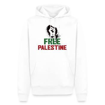Free Palestine Faust - Sweat à capuche Premium bio Homme - blanc - Devant - Nico (187cm)