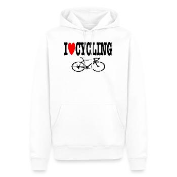 I love cycling Bike Fahrrad - Men’s Premium Organic Hoodie - white - Front - Nico (187cm)