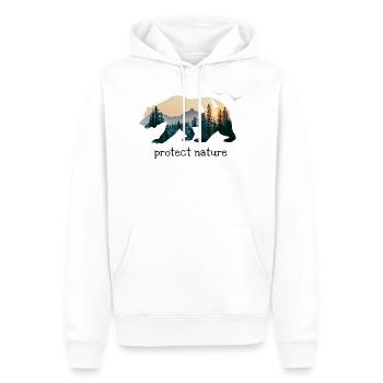 Protect nature gift ecology climate change - Men’s Premium Organic Hoodie - white - Front - Nico (187cm)