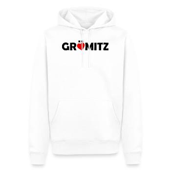 Grömitz - Ostsee - Schleswig Holstein - Ostseebad - Männer Premium Bio Hoodie - Weiß - Vorne - Nico (187cm)