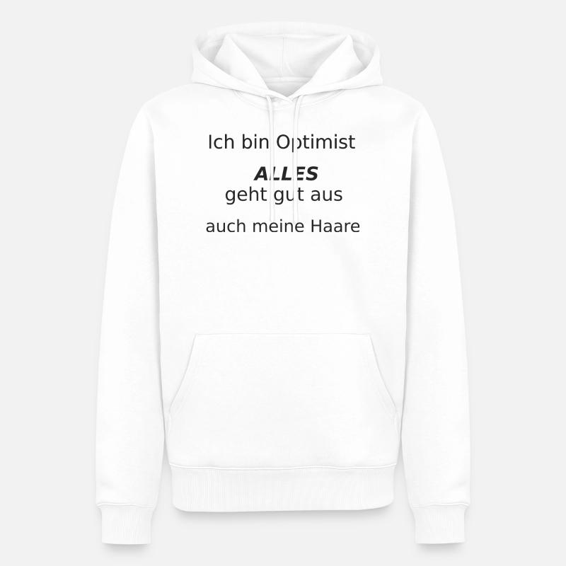 Optimist - Männer Premium Bio Hoodie - Weiß