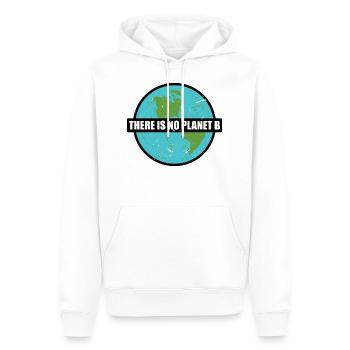 there is no planet b - Sweat à capuche Premium bio Homme - blanc - Devant - Nico (187cm)
