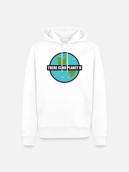there is no planet b - Men’s Premium Organic Hoodie - white