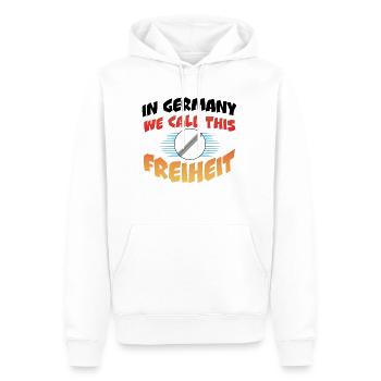 Tempolimit Autobahn Freiheit Grüne Baerbock - Männer Premium Bio Hoodie - Weiß - Vorne - Nico (187cm)