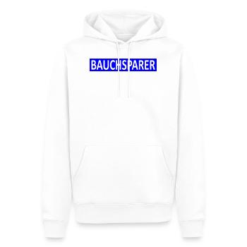 Bauchsparer-Finanzen-Übergewicht-Satire-Version 2 - Männer Premium Bio Hoodie - Weiß - Vorne - Nico (187cm)