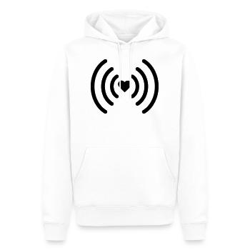 coeur - Sweat à capuche Premium bio Homme - blanc - Devant - Nico (187cm)