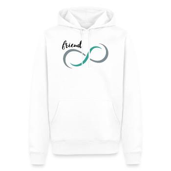 Best Friend - Männer Premium Bio Hoodie - Weiß - Vorne - Nico (187cm)
