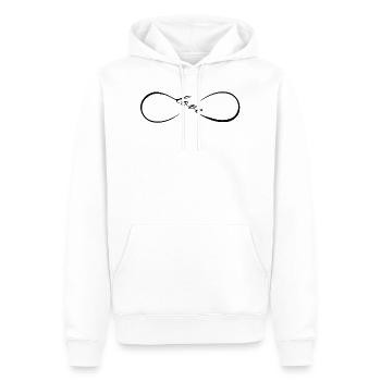 FatMonkey Designs Infinity LOVE 2021 - Sweat à capuche Premium bio Homme - blanc - Devant - Nico (187cm)