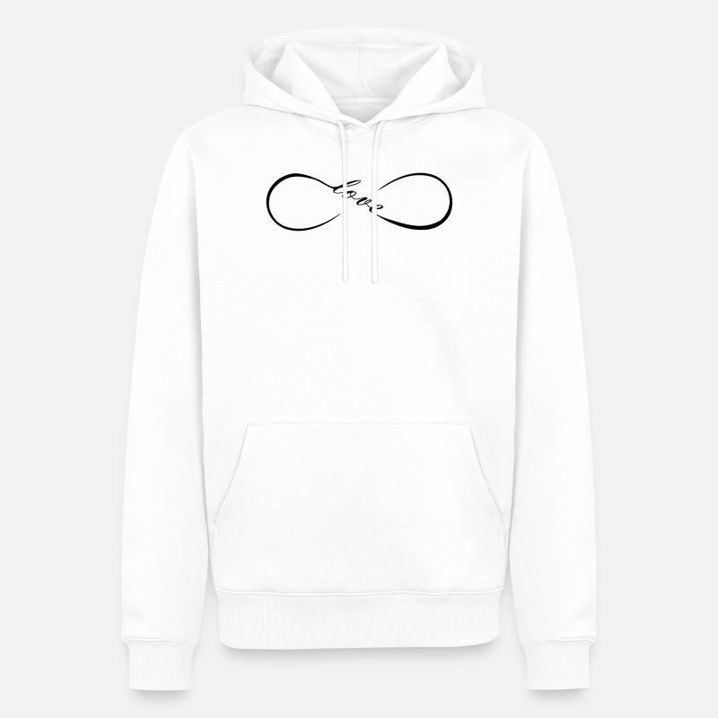 FatMonkey Designs Infinity LOVE 2021 - Sweat à capuche Premium bio Homme - blanc