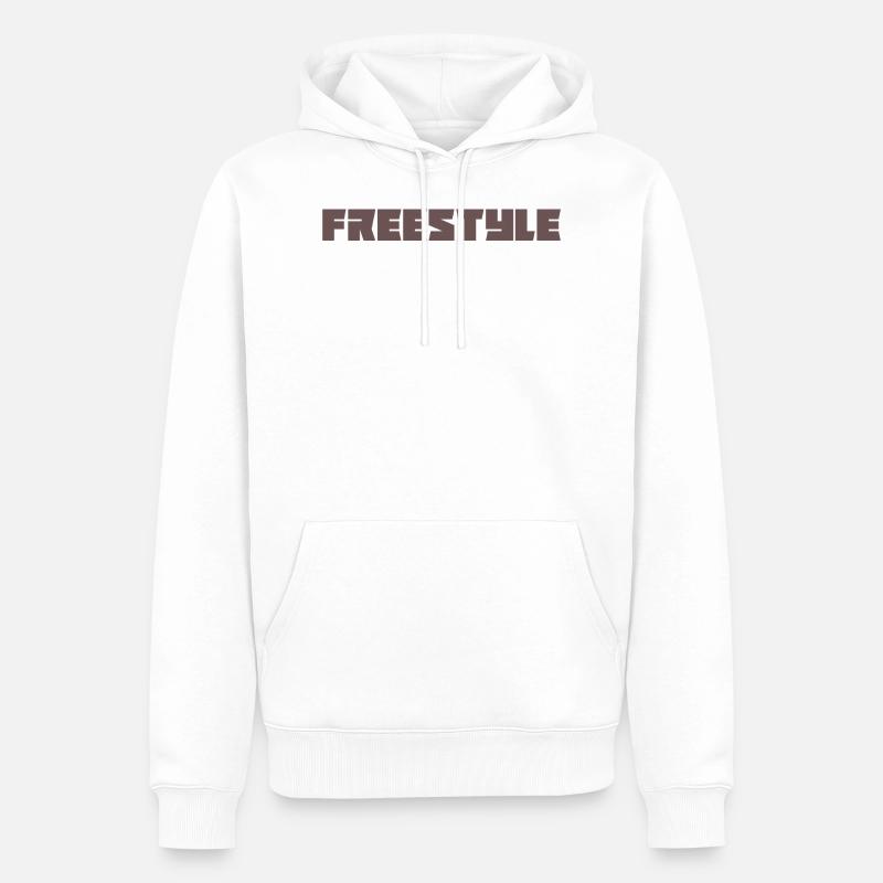 Freestyle - Männer Premium Bio Hoodie - Weiß