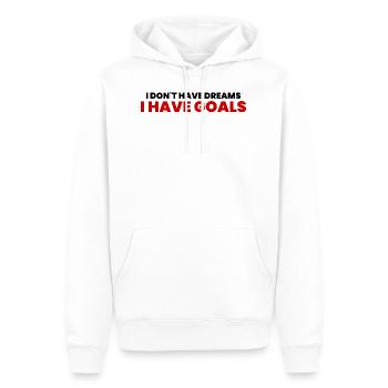 Je n’ai pas de rêves, j’ai des objectifs Suits citation - Sweat à capuche Premium bio Homme - blanc - Devant - Nico (187cm)
