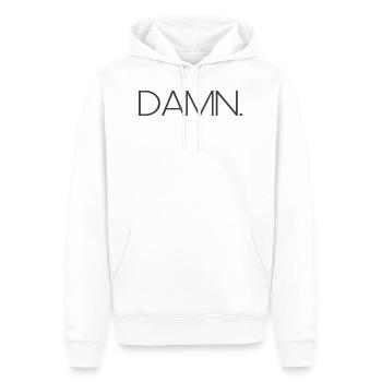 Damn - Männer Premium Bio Hoodie - Weiß - Vorne - Nico (187cm)
