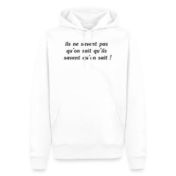 Citation friends Ross, Monica, Rachel, Chandler - Sweat à capuche Premium bio Homme - blanc - Devant - Nico (187cm)