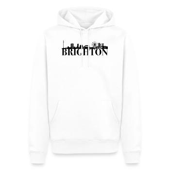Brighton Angleterre Skyline cadeau idée UK - Sweat à capuche Premium bio Homme - blanc - Devant - Nico (187cm)