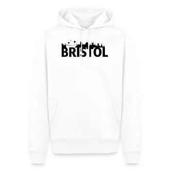Bristol England Hauptstadt Skyline UK - Männer Premium Bio Hoodie - Weiß - Vorne - Nico (187cm)