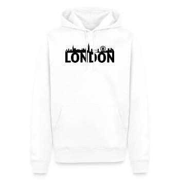 Londres Angleterre capitale Skyline cadeau idée UK - Sweat à capuche Premium bio Homme - blanc - Devant - Nico (187cm)