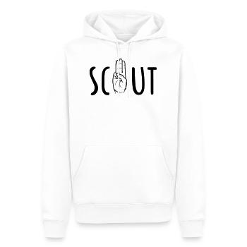 Scout / Scouting - Men’s Premium Organic Hoodie - white - Front - Nico (187cm)