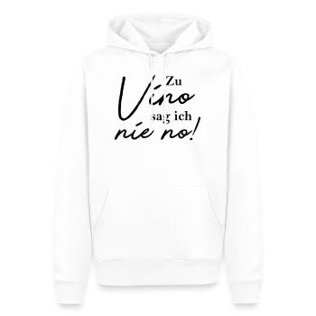 Zu Vino sag ich nie no! - Männer Premium Bio Hoodie - Weiß - Vorne - Nico (187cm)