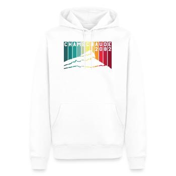 Chamechaude 2082 Grenoble France Retro Wander - Men’s Premium Organic Hoodie - white - Front - Nico (187cm)