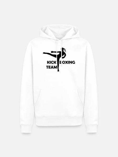 kickboxing woman team - Männer Premium Bio Hoodie - Weiß