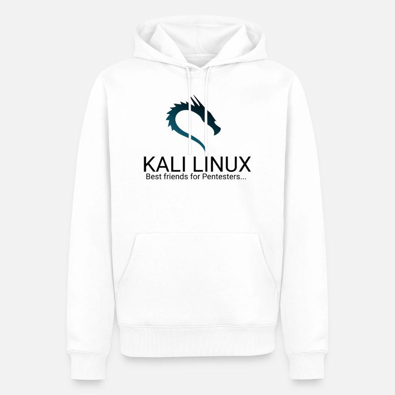 Kali Linux - Männer Premium Bio Hoodie - Weiß