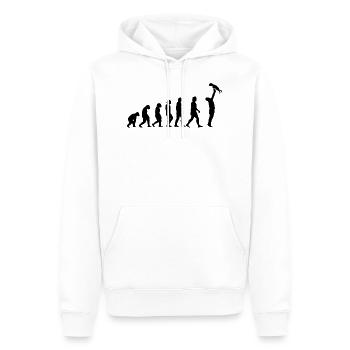 Papa Vater Familie Evolution Vatertag Sohn Opa - Männer Premium Bio Hoodie - Weiß - Vorne - Nico (187cm)