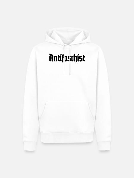 Antifaschist - Antifa - Rassismus - Widerstand - Männer Premium Bio Hoodie - Weiß