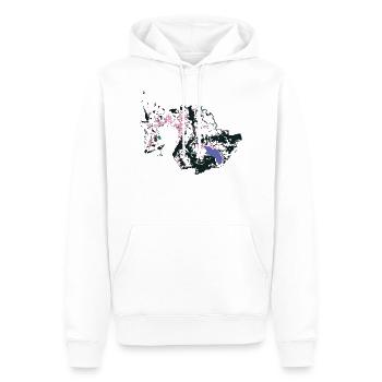 Zug - Männer Premium Bio Hoodie - Weiß - Vorne - Nico (187cm)