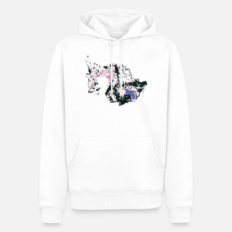 Zug - Männer Premium Bio Hoodie - Weiß