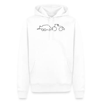 Tractor Baler Press Agriculture Straw - Men’s Premium Organic Hoodie - white - Front - Nico (187cm)