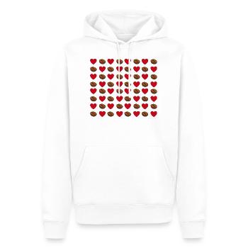 heart coffee | gift for coffee lovers. - Men’s Premium Organic Hoodie - white - Front - Nico (187cm)