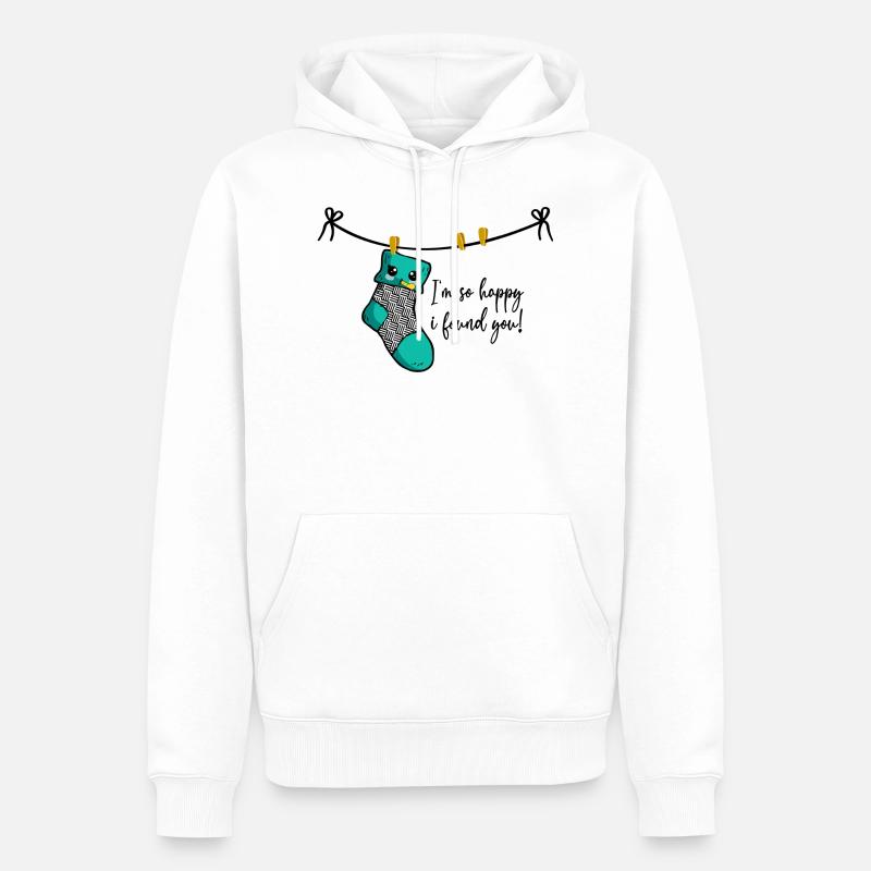 Perfektes Paar Socken/Strümpfe (Partnermotiv) - Männer Premium Bio Hoodie - Weiß