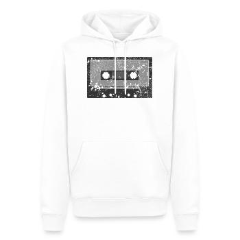 Vintage MC Cassette - Sweat à capuche Premium bio Homme - blanc - Devant - Nico (187cm)