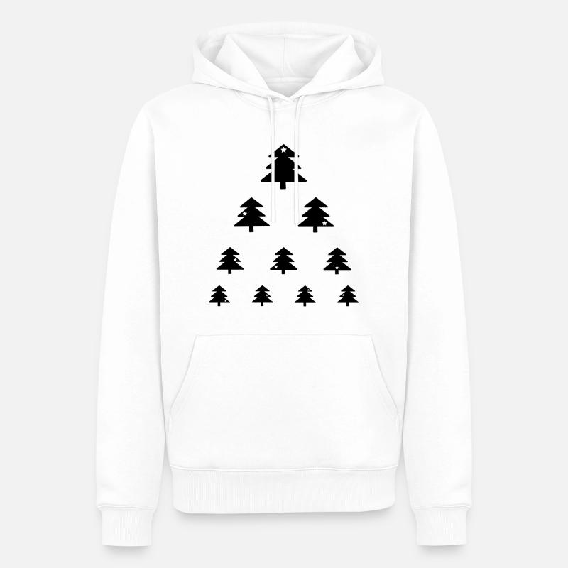 Test oculaire de l’arbre de Noël - Sweat à capuche Premium bio Homme - blanc