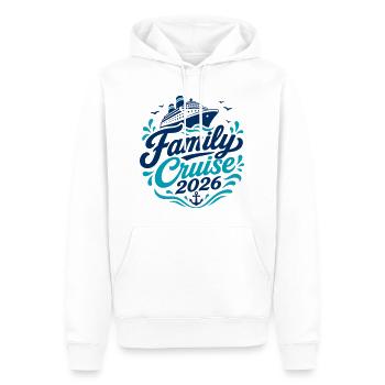 Familien Kreuzfahrt 2026 Motiv - Männer Premium Bio Hoodie - Weiß - Vorne - Nico (187cm)