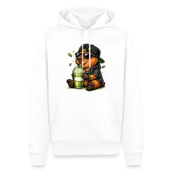 Sweet koala with matcha latte - Men’s Premium Organic Hoodie - white - Front - Nico (187cm)