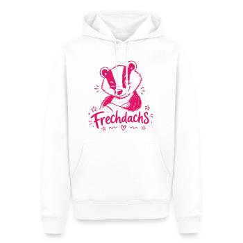 Frechdachs Dachs frech Augenzwinkern - Männer Premium Bio Hoodie - Weiß - Vorne - Nico (187cm)