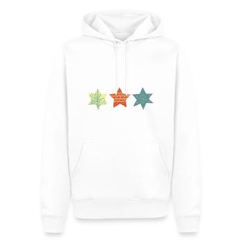 Poinsettias - Sweat à capuche Premium bio Homme - blanc - Devant - Nico (187cm)
