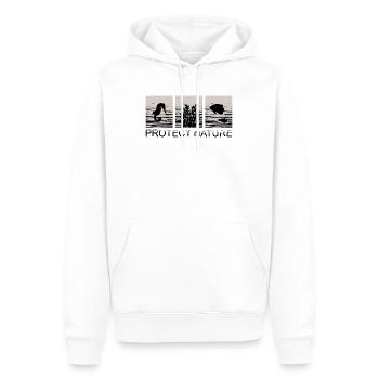 biodiversity 8 - Men’s Premium Organic Hoodie - white - Front - Nico (187cm)