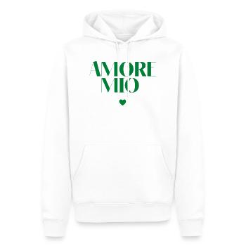AMORE MIO EN ITALIEN MON AMOUR fête des mères - Sweat à capuche Premium bio Homme - blanc - Devant - Nico (187cm)