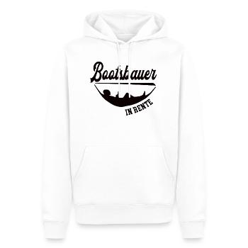 Bootsbauer in Rente Rentenbeginn Schiffsbauer Chef - Männer Premium Bio Hoodie - Weiß - Vorne - Nico (187cm)