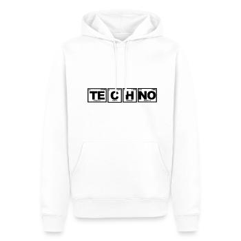Techno : Chimie - Tableau périodique - Sweat à capuche Premium bio Homme - blanc - Devant - Nico (187cm)