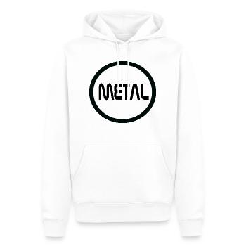 Métal Métal Cadeau - Sweat à capuche Premium bio Homme - blanc - Devant - Nico (187cm)