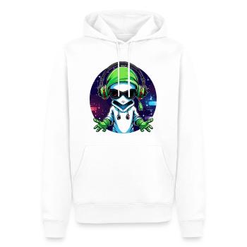 EDM Music Lover Party Rave Alien Festival - Men’s Premium Organic Hoodie - white - Front - Nico (187cm)