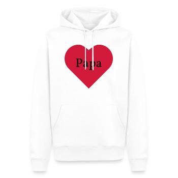 J'aime papa - Sweat à capuche Premium bio Homme - blanc - Devant - Nico (187cm)