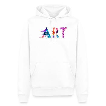 Art. 12 - Männer Premium Bio Hoodie - Weiß - Vorne - Nico (187cm)